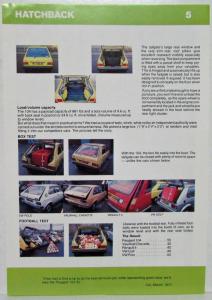 1977 Peugeot 104 Range Folder with Ad Sheets - UK Market