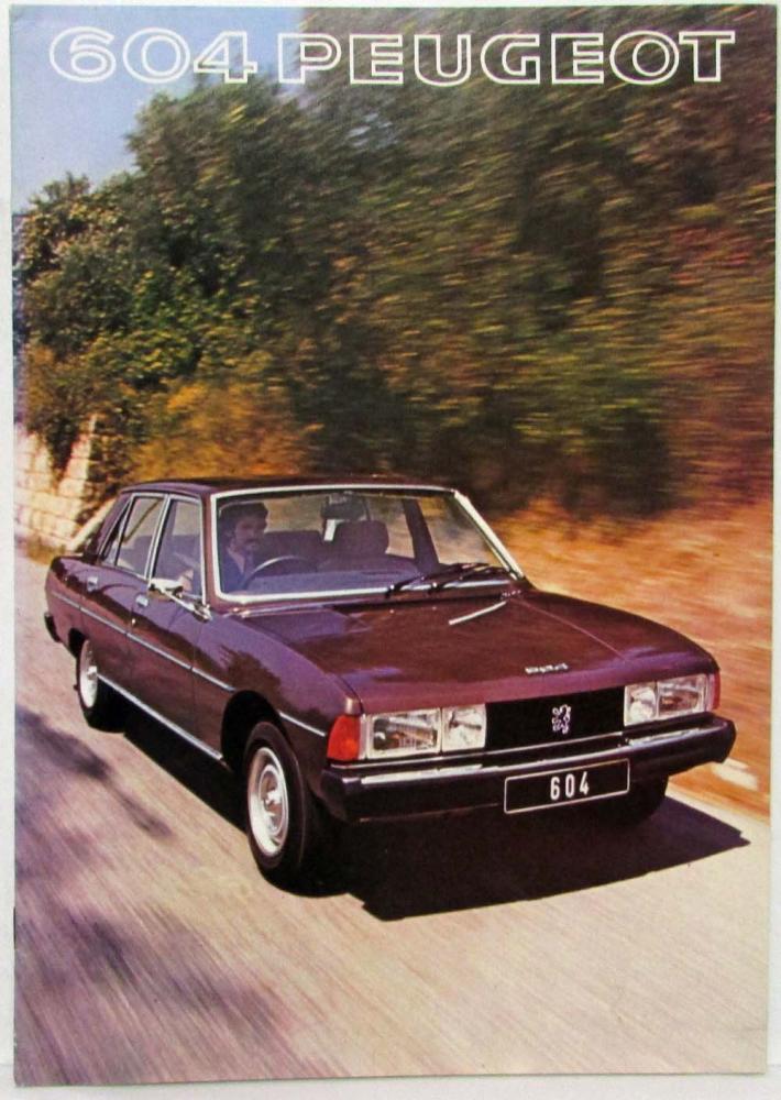 1977 Peugeot 604 Sales Brochure - Right Hand Drive