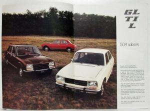 1977 Peugeot 504 Sedans Sales Brochure - Right Hand Drive