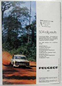 1977 Peugeot 504 Sedans Sales Brochure - Right Hand Drive