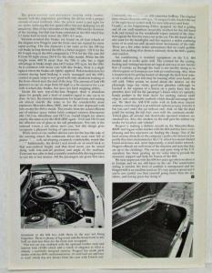 1977 Peugeot 604 SL V-6 Road and Track Magazine Article Reprint