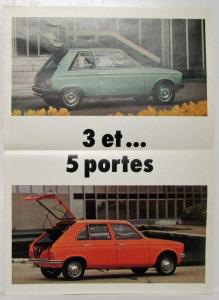 1978 Peugeot 104 3 and 5 Doors Sales Folder - French Text