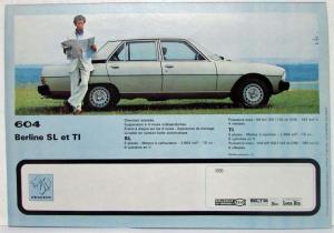 1979 Peugeot Full Line Sales Folder - French Text