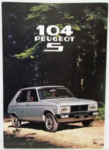 1979 Peugeot 104S Sales Brochure - French Text