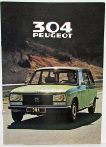 1979 Peugeot 304 GL GLD and SL Sales Brochure - French Text