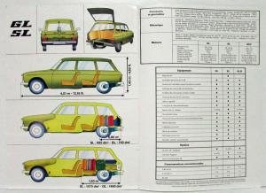 1979 Peugeot 304 GL GLD and SL Sales Brochure - French Text