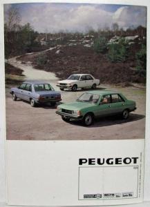 1979 Peugeot 305 GL GE and SR Sales Brochure - French Text