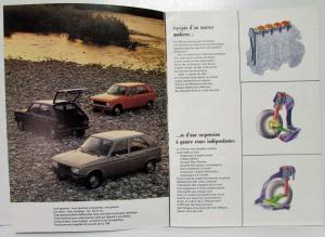 1979 Peugeot 104 GL GL6 & SL Sales Brochure - French Text