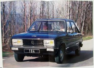 1979 Peugeot 104 GL GL6 & SL Sales Brochure - French Text