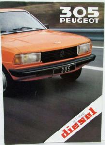 1979 Peugeot 305 Diesel Sales Brochure - French Text