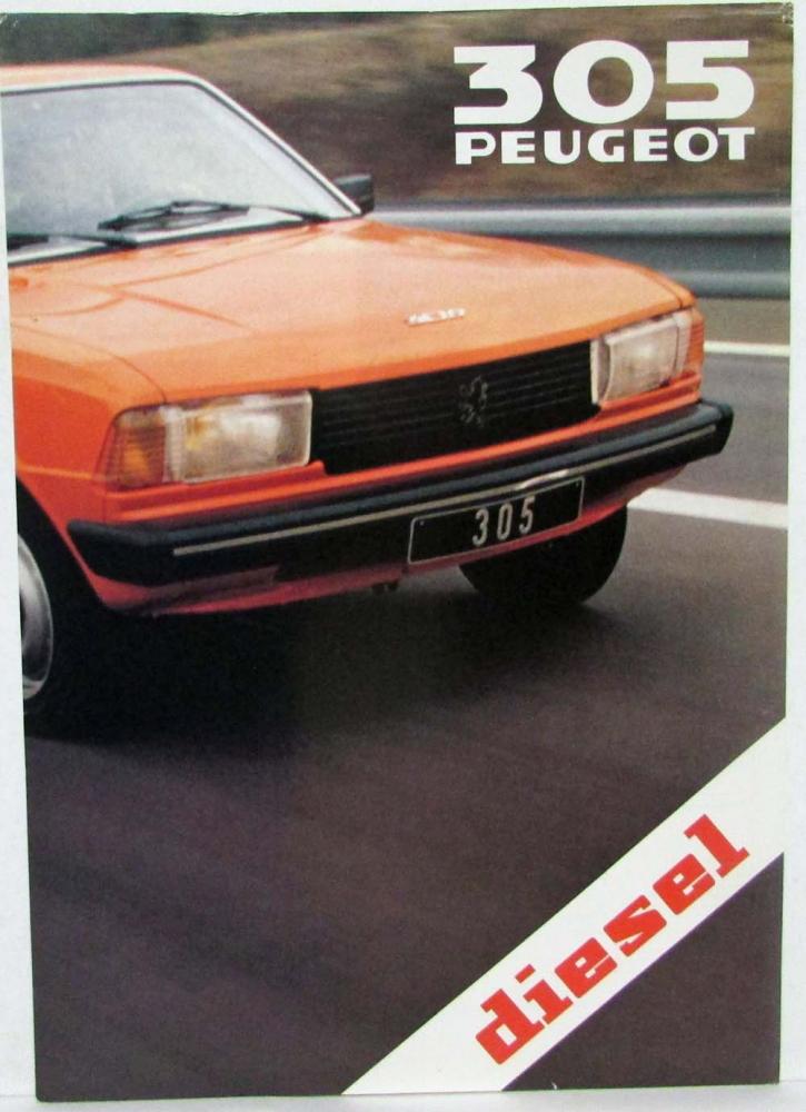 1979 Peugeot 305 Diesel Spec Sheet - French Text