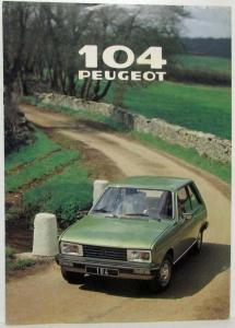 1979 Peugeot 104 ZS Sales Brochure