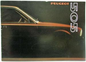 1979 Peugeot 505 GR SR TI STI GRD SRD Sedans Sales Brochure - French Text