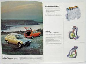 1979 Peugeot 104 GL & SL Sales Brochure - Right-Hand Drive