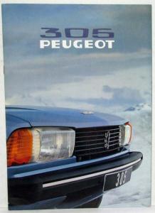 1979 Peugeot 305 Range GL GR & SR Sales Brochure - Right-Hand Drive