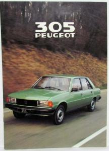 1979 Peugeot 305 Sales Brochure - Dutch Text