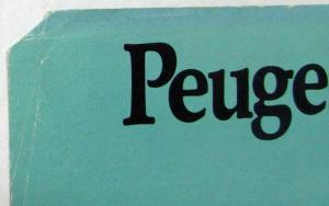 1975-1980 Peugeot Shortcuts 104 ZL & ZS Spec Sheet
