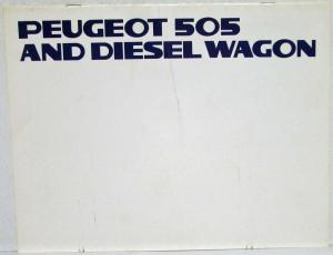 1980 Peugeot 505 and Diesel Wagon Flip Up Sales Brochure
