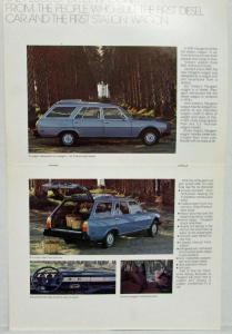 1980 Peugeot 505 and Diesel Wagon Flip Up Sales Brochure