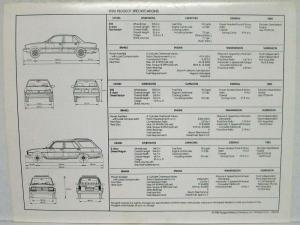 1980 Peugeot 505 and Diesel Wagon Flip Up Sales Brochure