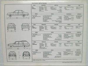 1980 Peugeot 505 and Diesel Wagon Flip Up Sales Brochure