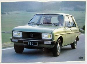 1980 Peugeot 104 Sales Brochure - French Text