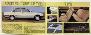 1980 Peugeot 505 Executive Car of the Year Sales Brochure with Comparison Insert