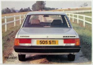 1980 Peugeot 505 Executive Car of the Year Sales Brochure with Comparison Insert