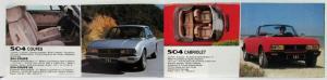 1980-1981 Peugeot Full Line 104 305 504 505 604 Sales Brochure