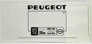 1980-1981 Peugeot Full Line 104 305 504 505 604 Sales Brochure