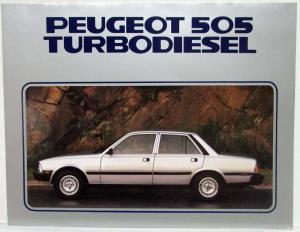 1981 Peugeot 505 TurboDiesel Flip Up Sales Brochure
