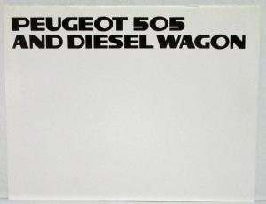 1981 Peugeot 505 and Diesel Wagon Flip Up Sales Brochure