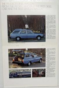 1981 Peugeot 505 and Diesel Wagon Flip Up Sales Brochure