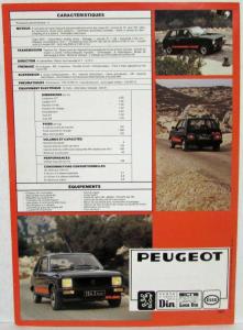 1981 Peugeot 104 Z Plus and 104 Set of 2 Sales Brochures - French Text