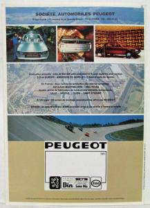 1981 Peugeot 104 Z Plus and 104 Set of 2 Sales Brochures - French Text