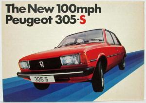 1977-1982? Peugeot 305-S New 100mph Spec Sheet