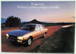 1982 Peugeot 505 Tough as Australia Spec Sheet - Australian Market