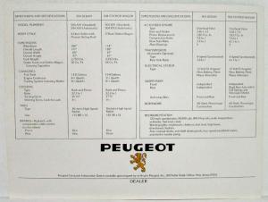 1978-1983? Peugeot 504 There is No Substitute Sales Brochure