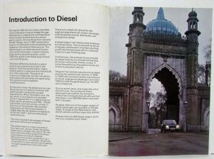 1978-1983 Peugeot 504 Diesel Range Sales Brochure - UK Market