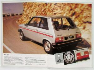 1983 Peugeot 104Z and 104ZS Sales Brochure - French Text
