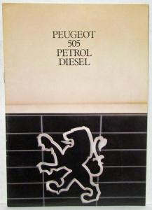 1983 Peugeot 505 Petrol and Diesel Sales Brochure - Australian Market