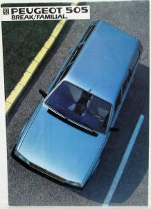 1984 Peugeot 505 Break and Familial Wagon Sales Brochure - German Text