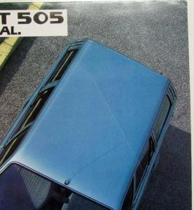 1984 Peugeot 505 Break and Familial Wagon Sales Brochure - German Text