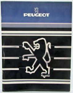 1985 Peugeot 505 Series Sales Brochure