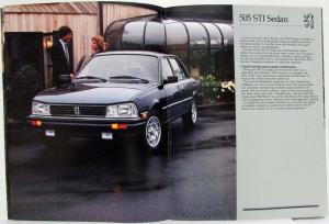 1985 Peugeot 505 Series Sales Brochure