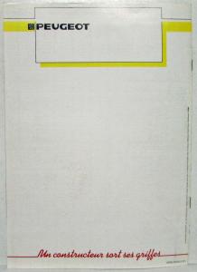 1985 Peugeot 205 3 Portes Sales Brochure - French Text