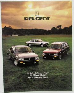 1985 Peugeot 505 Line of Cars Sales Folder