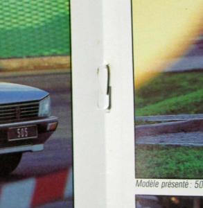 1986 Peugeot 505 Sales Brochure - French Text