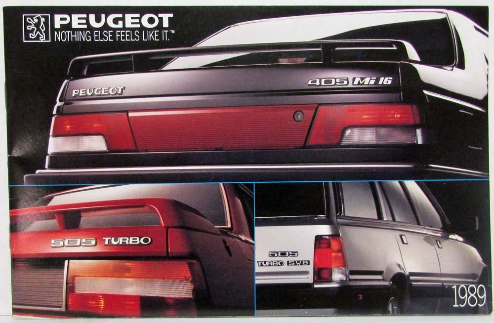 1989 Peugeot Nothing Else Feels Like It 405 & 505 Sales Brochure