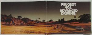 1989 Peugeot 405 Advanced Driving Sales Brochure - Australian Market